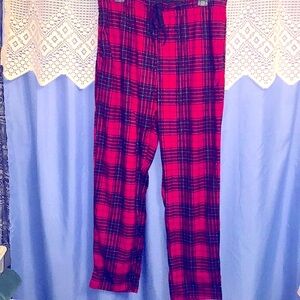 Plaid Red and Black Men's Pajama Pants